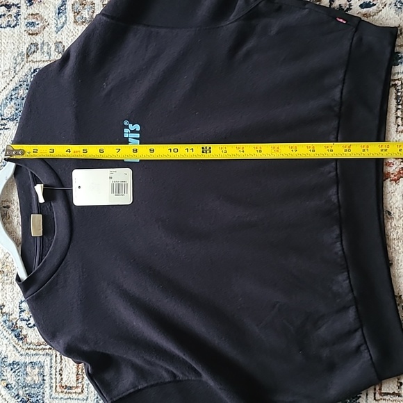 LEVIS BRAND SIGNATURE WOMEN'S BLACK LONG SLEEVE SWEATSHIRT SIZE XL - Picture 13 of 16